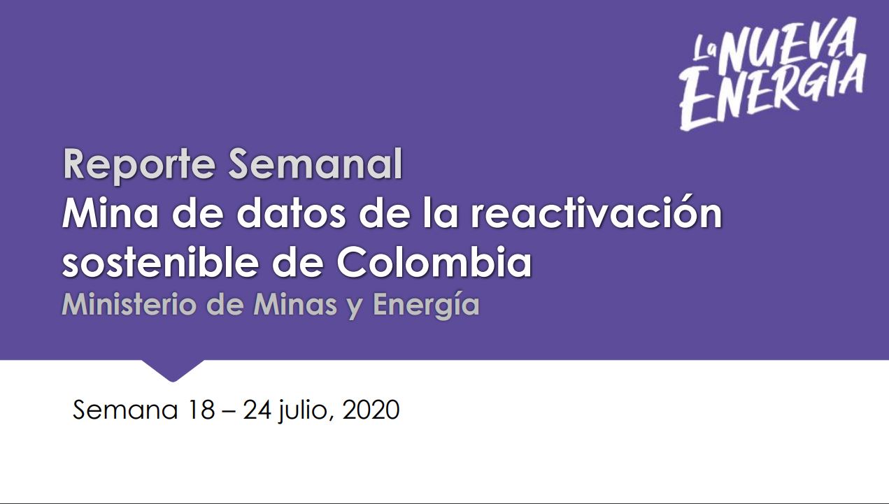 Informe semanal ministerio de minas y nergia