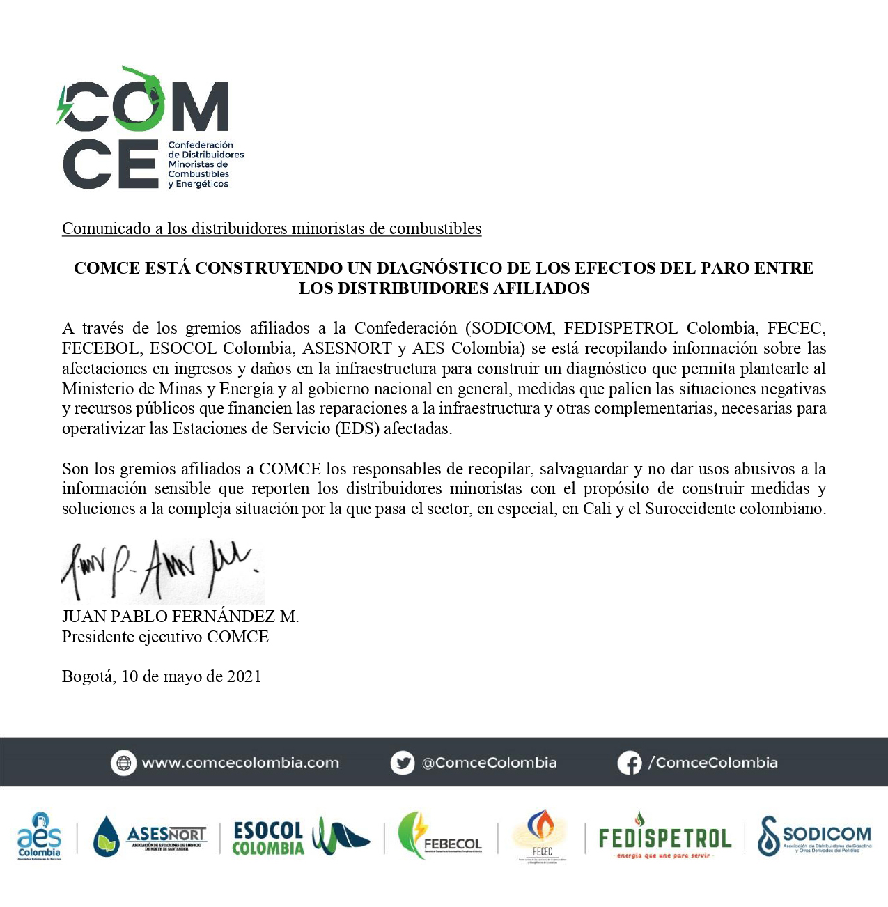SOBRE DIAGNÓSTICO DE LA DISRIBUCIÓN MINORISTA 10 mayo 2021